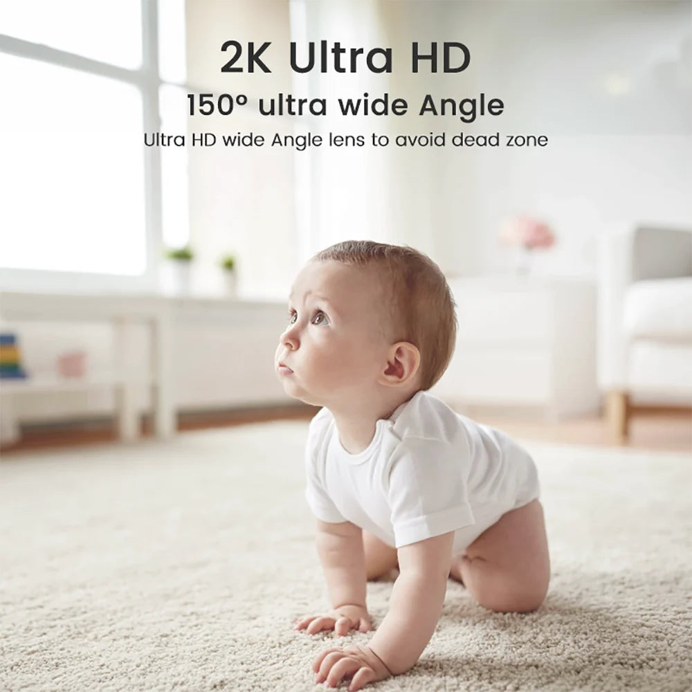 4MP Wifi Indoor High-Definition Crying Detection Video Baby Monitor Full-Color Night Vision 360 Degree Rotating Network Camera