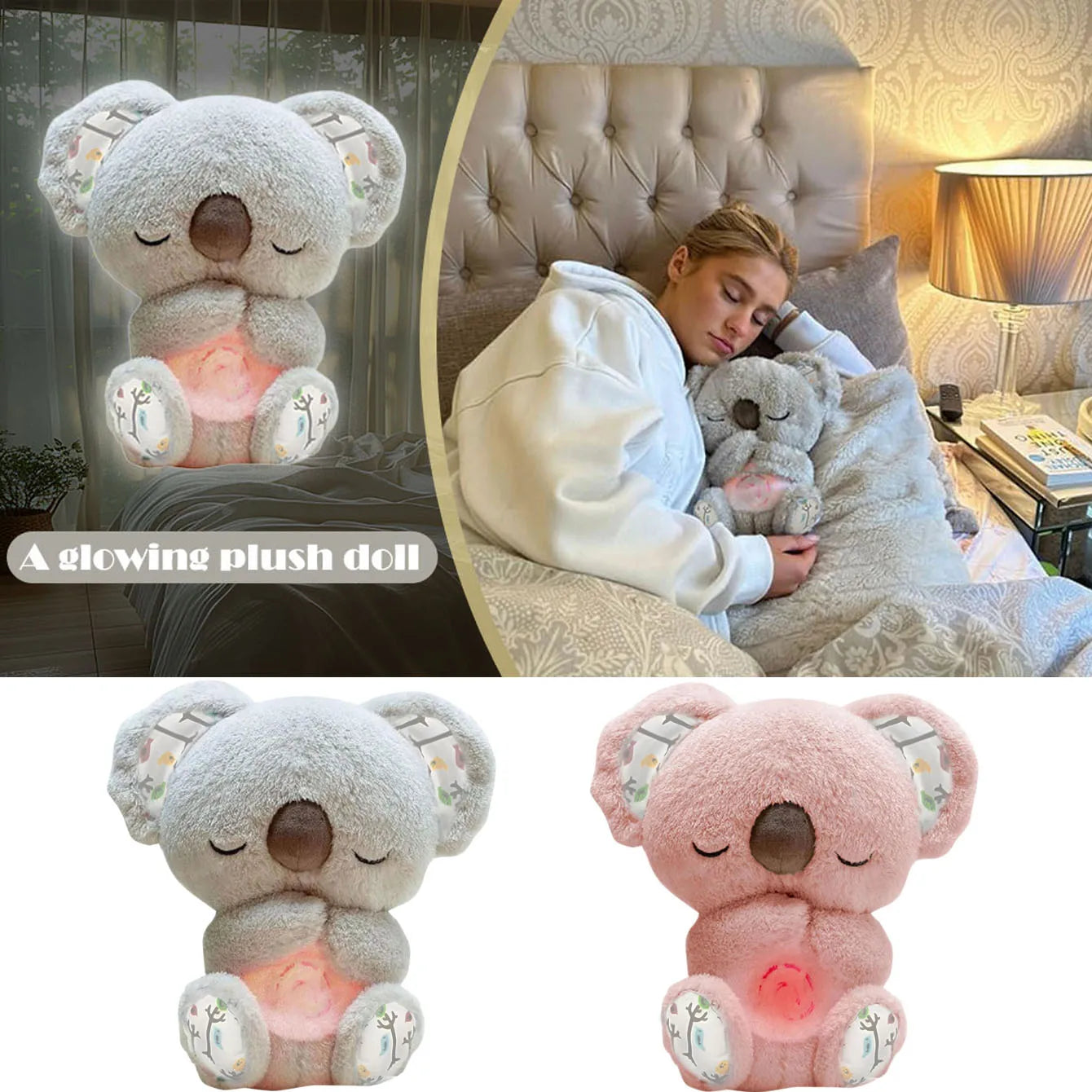 Cuddle Up with the Evoraco Breathing Koala Plush - The Ultimate Soothing Stuffed Animal with Heartbeat, Perfect Gift for Birthdays & Christmas!