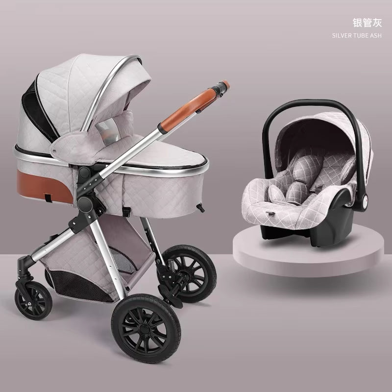 Discover the Ultimate 3-in-1 Baby Stroller: High Landscape Carriage with Shock Absorption for Newborns and Toddlers - Comfort and Style Combined!